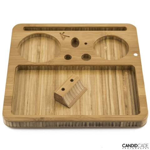 Magnetic Bamboo Rolling Tray - (Large)